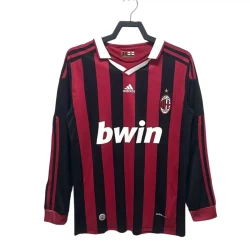 Camiseta AC Milan Retro 2009-10 Primera Hombre Manga Larga