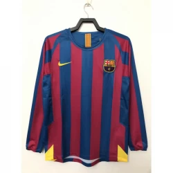 Camiseta FC Barcelona Retro 2005-06 Primera Hombre Manga Larga