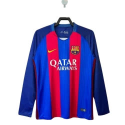 Camiseta FC Barcelona Retro 2016-17 Primera Hombre Manga Larga