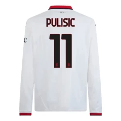 Camiseta Fútbol AC Milan 2024-25 Christian Pulisic #11 Segunda Equipación Hombre Manga Larga