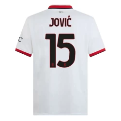 Camiseta Fútbol AC Milan 2024-25 Jovic #15 Segunda Equipación Hombre