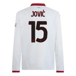 Camiseta Fútbol AC Milan 2024-25 Jovic #15 Segunda Equipación Hombre Manga Larga