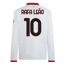 Camiseta Fútbol AC Milan 2024-25 Rafa Leao #10 Segunda Equipación Hombre Manga Larga