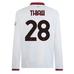 Camiseta Fútbol AC Milan 2024-25 Thiaw #28 Segunda Equipación Hombre Manga Larga