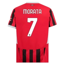 Camiseta Fútbol AC Milan Alvaro Morata #7 2024-25 Primera Equipación Hombre