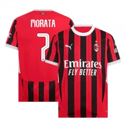 Camiseta Fútbol AC Milan Alvaro Morata #7 2024-25 UCL Primera Equipación Hombre