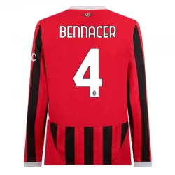 Camiseta Fútbol AC Milan Bennacer #4 2024-25 Primera Equipación Hombre Manga Larga