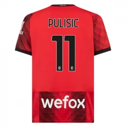 Camiseta Fútbol AC Milan Christian Pulisic #11 2023-24 Primera Equipación Hombre