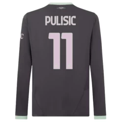 Camiseta Fútbol AC Milan Christian Pulisic #11 2024-25 Tercera Equipación Hombre Manga Larga