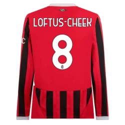 Camiseta Fútbol AC Milan Loftus-Cheek #8 2024-25 Primera Equipación Hombre Manga Larga