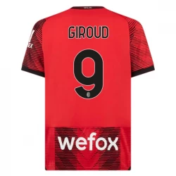 Camiseta Fútbol AC Milan Olivier Giroud #9 2023-24 Primera Equipación Hombre