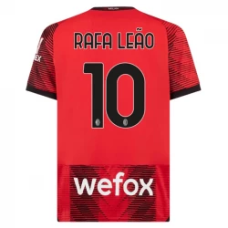 Camiseta Fútbol AC Milan Rafa Leao #10 2023-24 Primera Equipación Hombre