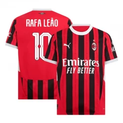 Camiseta Fútbol AC Milan Rafa Leao #10 2024-25 UCL Primera Equipación Hombre
