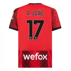 Camiseta Fútbol AC Milan Rafael Leão #17 2023-24 Primera Equipación Hombre