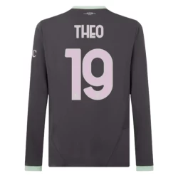 Camiseta Fútbol AC Milan Theo Hernández #19 2024-25 Tercera Equipación Hombre Manga Larga