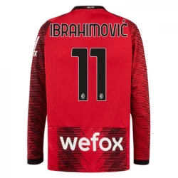Camiseta Fútbol AC Milan Zlatan Ibrahimović #11 2023-24 Primera Equipación Hombre Manga Larga
