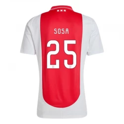 Camiseta Fútbol AFC Ajax Amsterdam Sosa #25 2024-25 Primera Equipación Hombre