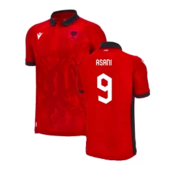 Camiseta Fútbol Albania Asani #9 Eurocopa 2024 Primera Hombre Equipación