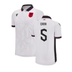 Camiseta Fútbol Albania Cana #5 Eurocopa 2024 Segunda Hombre Equipación