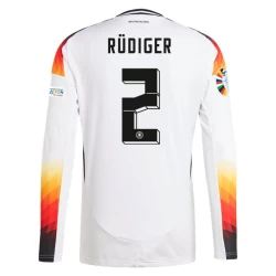 Camiseta Fútbol Alemania Antonio Rudiger #2 Eurocopa 2024 Primera Hombre Equipación Manga Larga