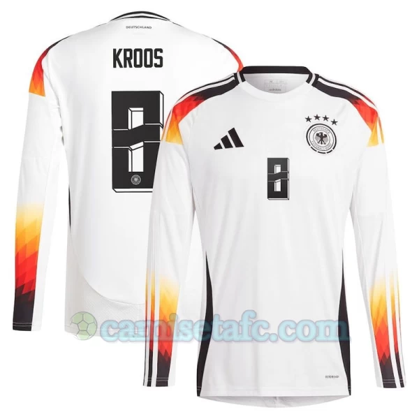 Camiseta Fútbol Alemania Toni Kroos #8 Eurocopa 2024 Primera Hombre Equipación Manga Larga