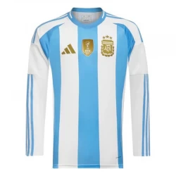 Camiseta Fútbol Argentina Copa America 2024 Primera Hombre Equipación Manga Larga