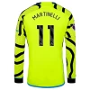 Camiseta Fútbol Arsenal FC 2023-24 Martinelli #11 Segunda Equipación Hombre Manga Larga