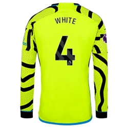 Camiseta Fútbol Arsenal FC 2023-24 White #4 Segunda Equipación Hombre Manga Larga