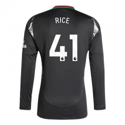 Camiseta Fútbol Arsenal FC 2024-25 Declan Rice #41 Segunda Equipación Hombre Manga Larga