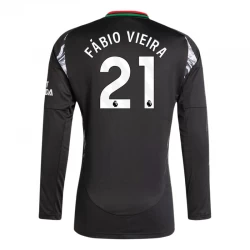 Camiseta Fútbol Arsenal FC 2024-25 Fabio Vieira #21 Segunda Equipación Hombre Manga Larga