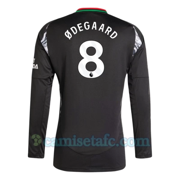 Camiseta Fútbol Arsenal FC 2024-25 Odegaard #8 Segunda Equipación Hombre Manga Larga