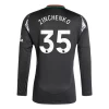 Camiseta Fútbol Arsenal FC 2024-25 Zinchenko #35 Segunda Equipación Hombre Manga Larga