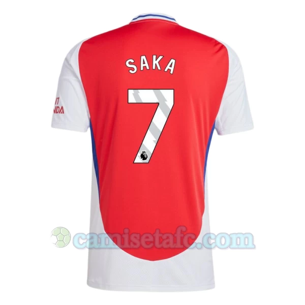 Camiseta Fútbol Arsenal FC Bukayo Saka #7 2024-25 Primera Equipación Hombre