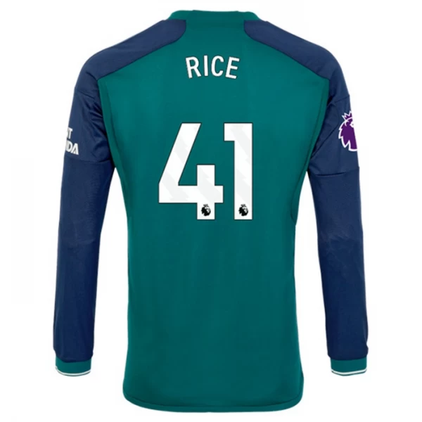 Camiseta Fútbol Arsenal FC Declan Rice #41 2023-24 Tercera Equipación Hombre Manga Larga