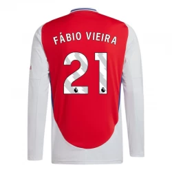Camiseta Fútbol Arsenal FC Fabio Vieira #21 2024-25 Primera Equipación Hombre Manga Larga