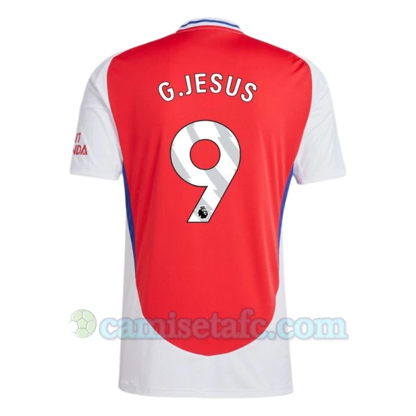 Camiseta Fútbol Arsenal FC G. Jesus #9 2024-25 Primera Equipación Hombre