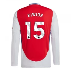 Camiseta Fútbol Arsenal FC Kiwior #15 2024-25 Primera Equipación Hombre Manga Larga