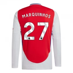 Camiseta Fútbol Arsenal FC Marquinhos #27 2024-25 Primera Equipación Hombre Manga Larga