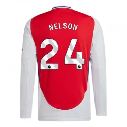 Camiseta Fútbol Arsenal FC Nelson #24 2024-25 Primera Equipación Hombre Manga Larga