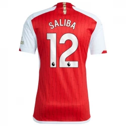 Camiseta Fútbol Arsenal FC Saliba #12 2023-24 Primera Equipación Hombre