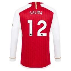 Camiseta Fútbol Arsenal FC Saliba #12 2023-24 Primera Equipación Hombre Manga Larga