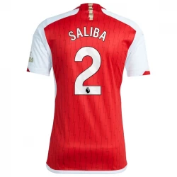 Camiseta Fútbol Arsenal FC Saliba #2 2023-24 Primera Equipación Hombre