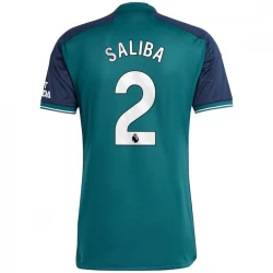 Camiseta Fútbol Arsenal FC Saliba #2 2023-24 Tercera Equipación Hombre