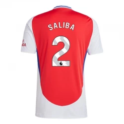 Camiseta Fútbol Arsenal FC Saliba #2 2024-25 Primera Equipación Hombre