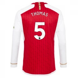 Camiseta Fútbol Arsenal FC Thomas #5 2023-24 Primera Equipación Hombre Manga Larga