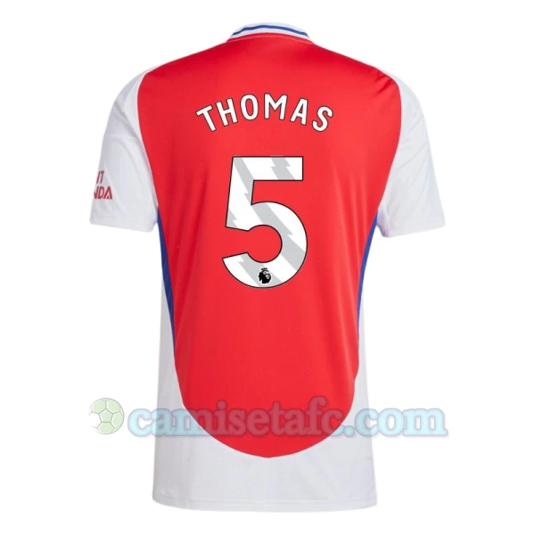 Camiseta Fútbol Arsenal FC Thomas #5 2024-25 Primera Equipación Hombre