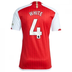 Camiseta Fútbol Arsenal FC White #4 2023-24 Primera Equipación Hombre