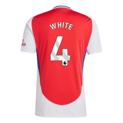 Camiseta Fútbol Arsenal FC White #4 2024-25 Primera Equipación Hombre