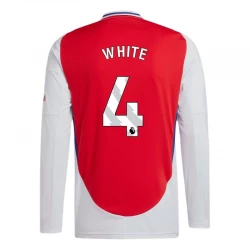 Camiseta Fútbol Arsenal FC White #4 2024-25 Primera Equipación Hombre Manga Larga