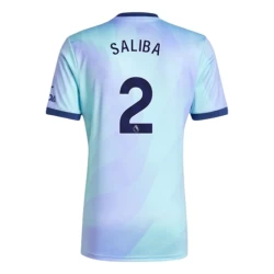 Camiseta Fútbol Arsenal FC William Saliba #2 2024-25 Tercera Equipación Hombre